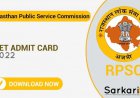 Rajasthan Police Sub Inspector (SI) PET Admit Card 2022