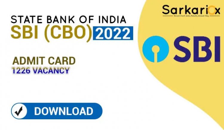 SBI Circle Based Officer Admit Card Download 2022